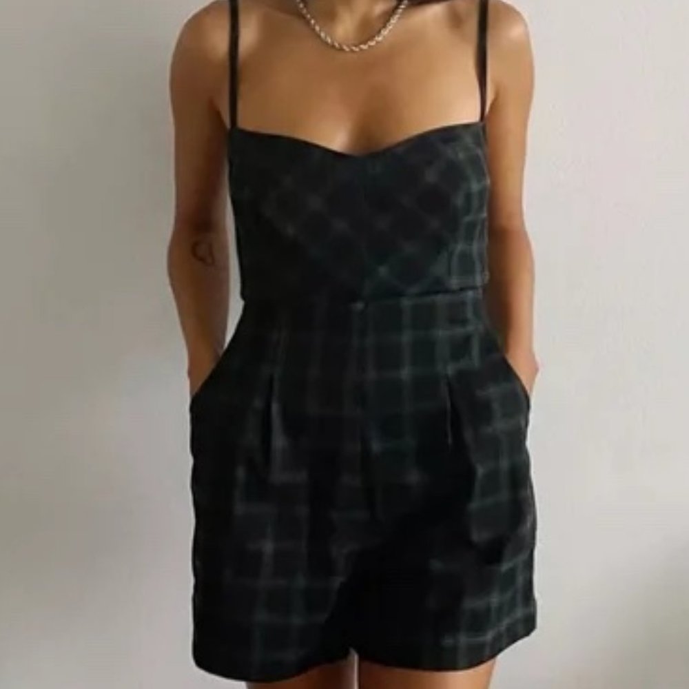 Urban Outfitters Isaac Plaid Romper